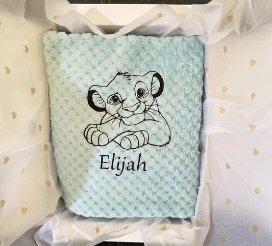 Plaid Bébé Simba Personnalisé avec Prénom